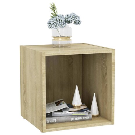Tv-meubel 37x35x37 cm bewerkt hout sonoma eikenkleurig 5