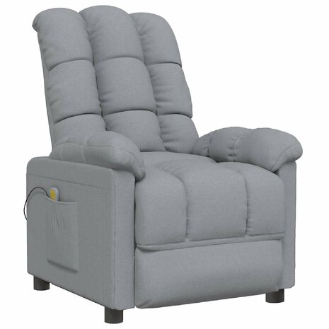 Massagestoel stof lichtgrijs 2