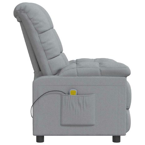 Massagestoel stof lichtgrijs 4