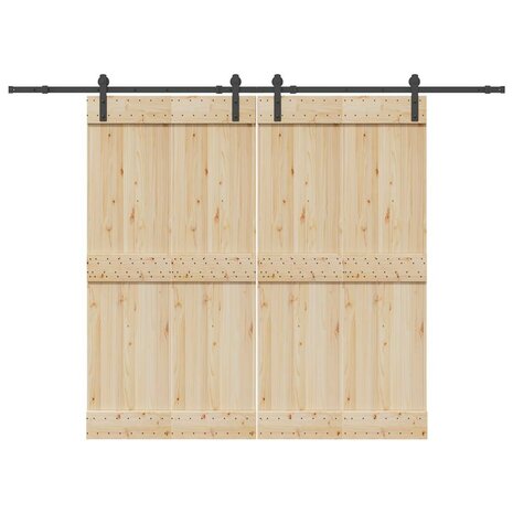 Doos met onderdelen voor schuifdeur 427 cm staal zwart 1
