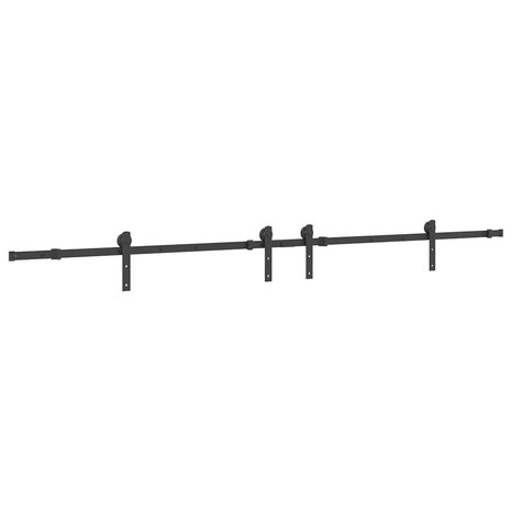 Doos met onderdelen voor schuifdeur 427 cm staal zwart 2