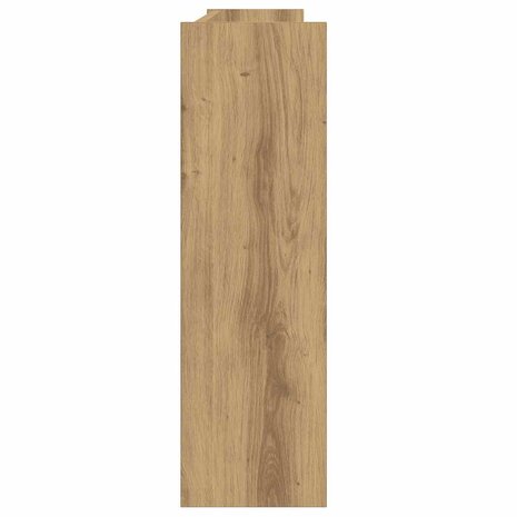 Wandschoenenkast 80x18x60 cm bewerkt hout artisanaal eikenkleur 5