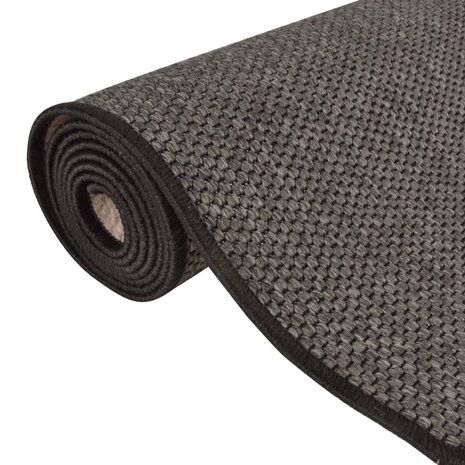 Tapijtloper 50x200 cm sisal-look antracietkleurig 5