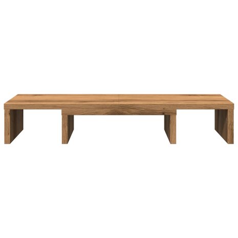 Monitorstandaard verstelbaar 60x24x10,5cm hout artisanaal eiken 4