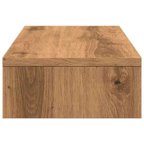 Monitorstandaard verstelbaar 60x24x10,5cm hout artisanaal eiken 5