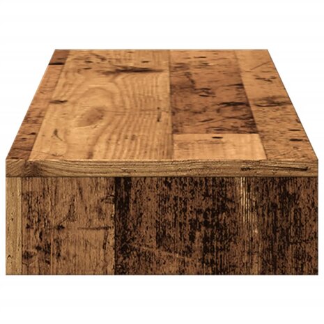 Monitorstandaard 100x27x10 cm bewerkt hout oud houtkleurig 5
