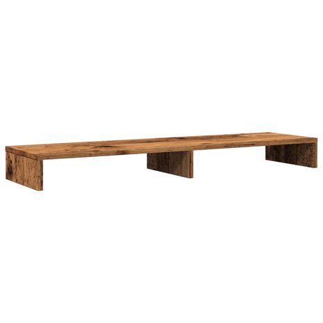 Monitorstandaard 100x27x10 cm bewerkt hout oud houtkleurig 6