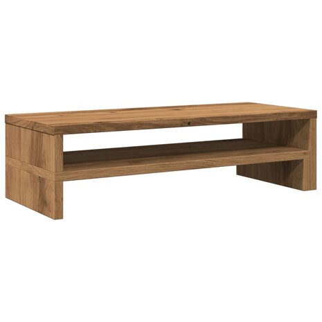 Monitorstandaard 54x22x15 cm bewerkt hout artisanaal eikenkleur 6