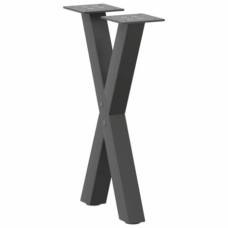 Salontafelpoten 2 st X-vormig 28x(42-43) cm staal antraciet 4