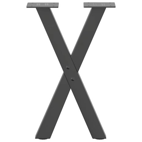 Salontafelpoten 2 st X-vormig 28x(42-43) cm staal antraciet 5