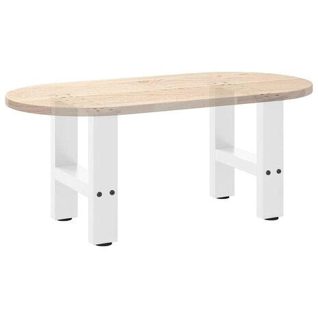 Salontafelpoten 2 st 30x(30-31) cm staal wit 8