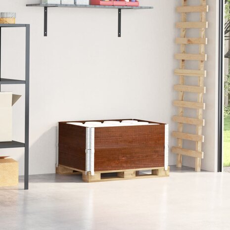 Palletopzetranden 2 st 80x60 cm massief grenenhout bruin 1