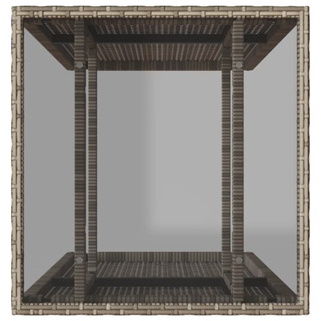 3-delige Bistroset met kussens poly rattan grijs 7