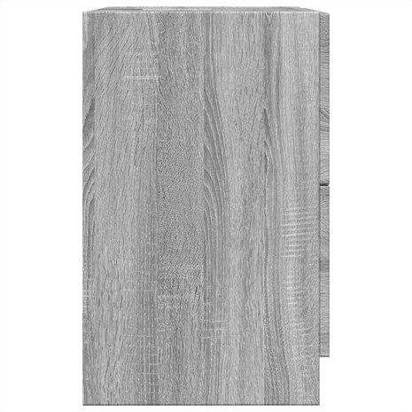 Wastafelkast 40x37x59 cm bewerkt hout grijs sonoma eikenkleurig 6