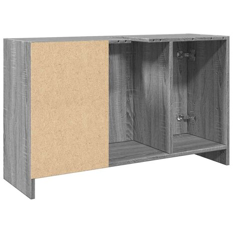 Wastafelkast 90x29x55 cm bewerkt hout grijs sonoma eikenkleurig 7