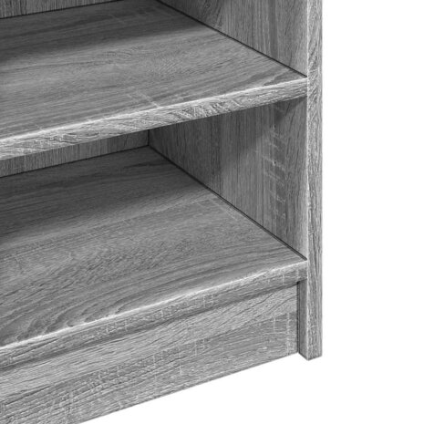 Wastafelkast 90x29x55 cm bewerkt hout grijs sonoma eikenkleurig 9