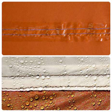 Kampeerluifel waterdicht 430x380x210 cm oranje 9