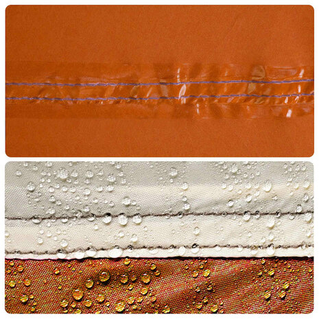 Kampeerluifel waterdicht 430x380x210 cm oranje 9
