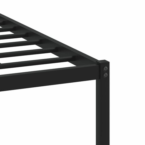 Bedframe zonder matras metaal bruin eikenkleurig 90x200 cm 8