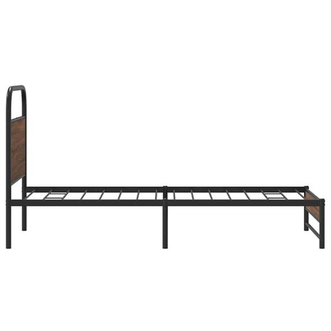 Bedframe zonder matras bewerkt hout bruin eikenkleur 90x190 cm 6