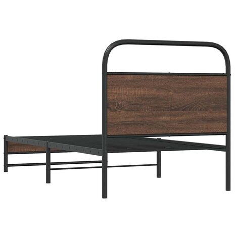 Bedframe zonder matras bewerkt hout bruin eikenkleur 90x190 cm 7