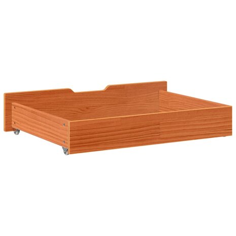 Bedlades 2 st 85x55x17 massief grenenhout wasbruin 6