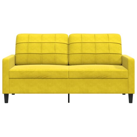 Tweezitsbank 140 cm fluweel geel 4