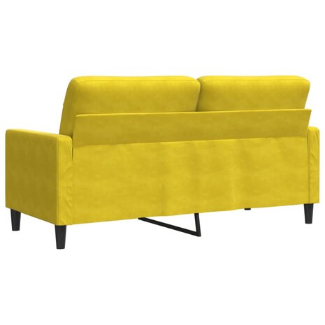Tweezitsbank 140 cm fluweel geel 6