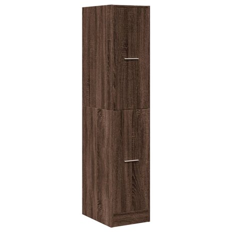 Apothekerskast 30x41x144,5 cm bewerkt hout bruin eikenkleurig 3