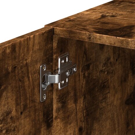 Wandkast 70x42,5x40 cm bewerkt hout gerookt eikenkleurig 8