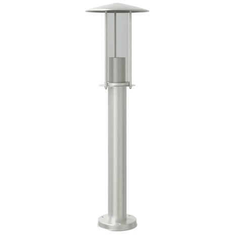 Buitenvloerlamp 60 cm roestvrijstaal zilverkleurig 2