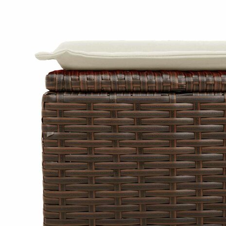 2-delige Loungeset met kussens poly rattan acacia bruin 5