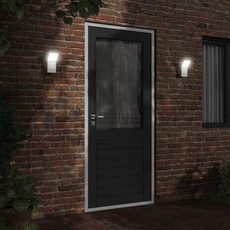 Buitenwandlampen 2 st LED gegoten aluminium wit 3