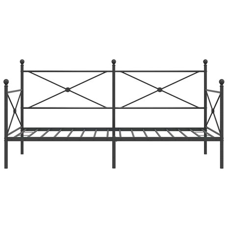 Slaapbank zonder matras 100x190 cm staal zwart 5