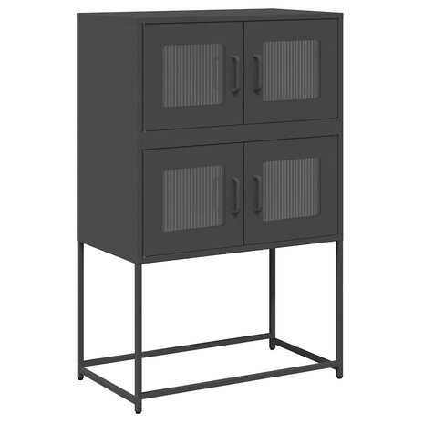 Hoge kast 68x39x107 cm staal zwart 2