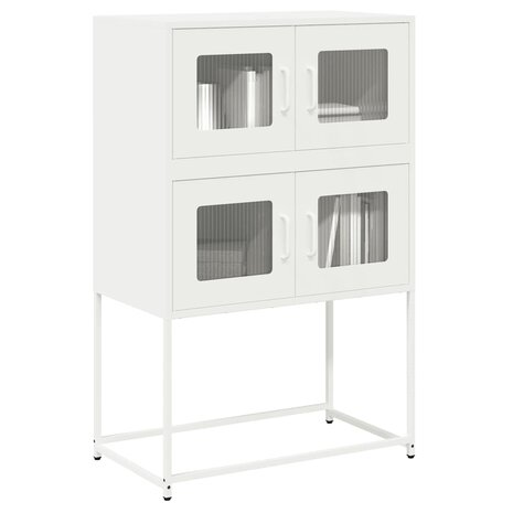 Hoge kast 68x39x107 cm staal wit 1