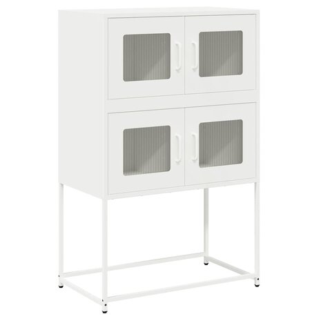 Hoge kast 68x39x107 cm staal wit 2