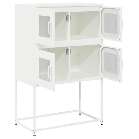 Hoge kast 68x39x107 cm staal wit 6