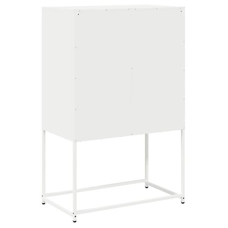 Hoge kast 68x39x107 cm staal wit 8