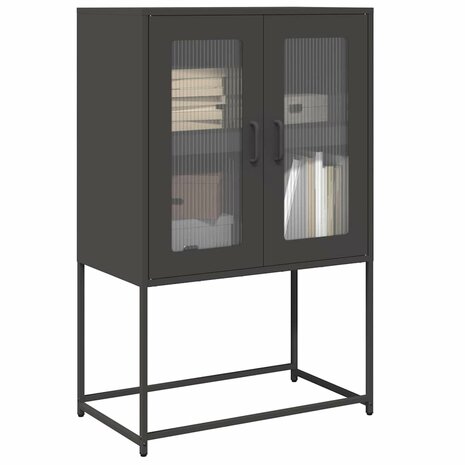 Hoge kast 68x39x107 cm staal zwart 1