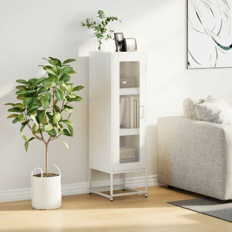 Hoge kast 36x39x123 cm koudgewalst staal wit 3