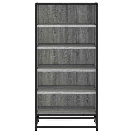 Schoenenrek 48x38x97,5 cm bewerkt hout grijs sonoma eikenkleur 4