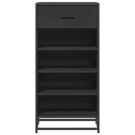 Schoenenrek 48x38x97,5 cm bewerkt hout zwart 4