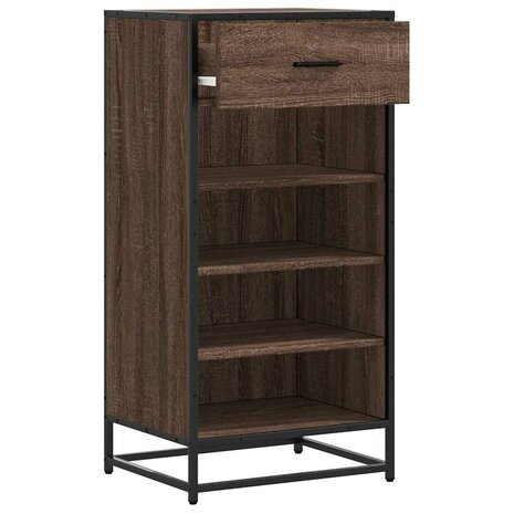 Schoenenrek 48x38x97,5 cm bewerkt hout bruin eikenkleurig 5