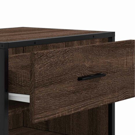 Schoenenrek 48x38x97,5 cm bewerkt hout bruin eikenkleurig 8