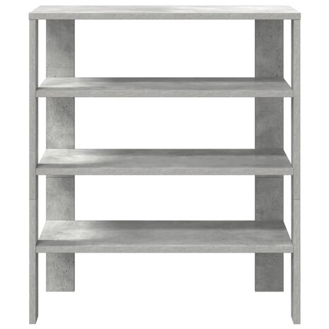 Schoenenrek 61x32x70 cm bewerkt hout betongrijs 4