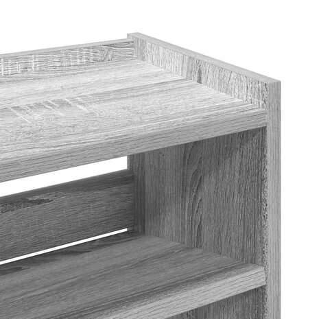 Schoenenrek 60x25x62 cm bewerkt hout grijs sonoma eikenkleurig 7
