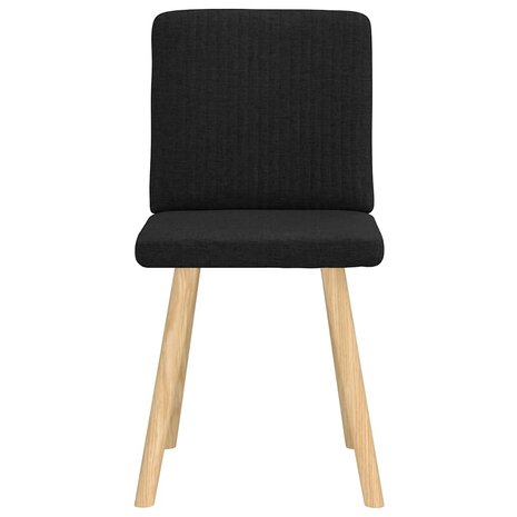 Eetkamerstoelen 2 st stof zwart 4