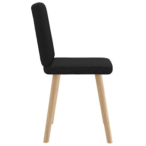 Eetkamerstoelen 2 st stof zwart 5