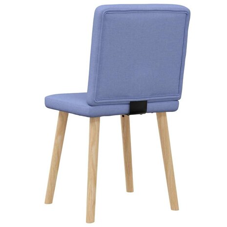 Eetkamerstoelen 2 st stof jeansblauw 6